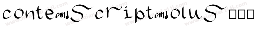 conte script olus字体转换